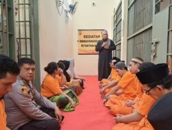 Puluhan Tahanan di Rutan Polda Sulawesi Tengah (Sulteng) diberikan Pembinaan Rohani