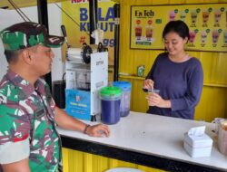 Babinsa hadir di tengah Masyarakat untuk pendamping Pelaku UMKM.