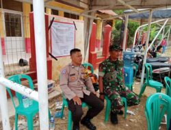 Bhabinkamtibmas Aiptu Usin dan Anggota Koramil Madsani Sinergi Amankan Bhineka Cup di Sindangpanji