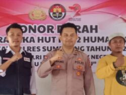Peringati HUT Humas Polri ke 72 Polres Sumedang Laksanakan Bakti Sosial Donor Darah