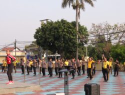 Polres Majalengka Polda Jabar Gelar Senam Aerobik untuk Tingkatkan Kesehatan dan Kekompakan Internal