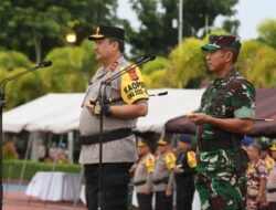 Pangdam IM Hadiri Apel Gelar Pasukan Operasi Mantap Brata 2023-2024.
