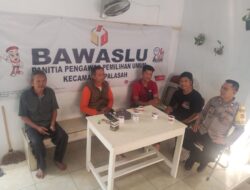 Kanit Binmas Polsek Palasah Lakukan Kunjungan ke Kantor Panwaslu dalam Rangka Operasi Mantap Brata Lodaya 2023-2024