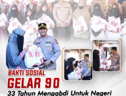 Kapolres Serahkan Sembako Dalam rangka Bakti Sosial Akabri 90 Kepada Puluhan Santri