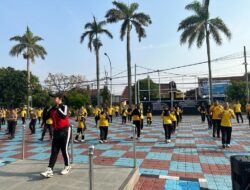 Polres Majalengka Ajak Masyarakat Jaga Kebugaran Tubuh melalui Senam Aerobik