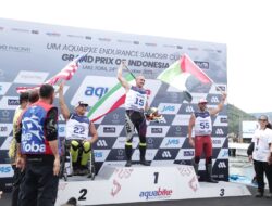 Pembalap Jetski Asal Hungaria Gyorgy Kasza Juara Seri Ketiga Kejuaraan Dunia Jetski Aquabike 2023 di Samosir