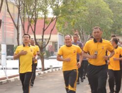 Polres Majalengka Polda Jabar Menggelar “Jumat Sehat” dengan Olahraga Bersama