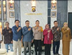 Kapolresta Jambi Terima Kunjungan Silaturahmi Bawaslu Kota Jambi Rangka Persiapan Pemilu 2024.