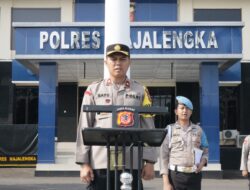 Kapolres Majalengka Melalui Wakapolres Menyampaikan Amanat Tentang Netralitas Polri Menjelang Pemilu 2024