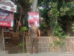 Langgar Perda, Satpol-PP Indramayu Tegas Tertibkan Puluhan Spanduk dan Baliho