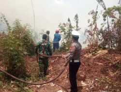 Polsek Jatiwangi Bersama Unsur Terkait Berhasil Padamkan Kebakaran Lahan Kosong di Jatiwangi Square