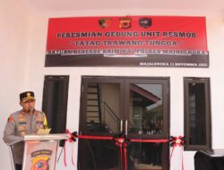 Peresmian Gedung Resmob Satreskrim Polres Majalengka “Tatag Trawang Tungga” oleh Kapolres AKBP Indra Novianto