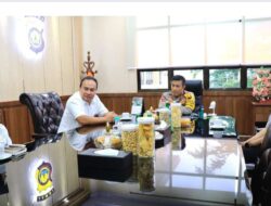 Kapolda Jambi, Terima Silaturahmi Kepala Bulog Divre Jambi Bahas Stok Sembako Relatif Aman