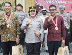 ANGGOTA PERSONIL POLRES BANDARA DILEPAS DENGAN UPACARA PURNA BHAKTI