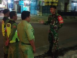 Piket Koramil 03 Serengan Patroli Malam Bersama Linmas