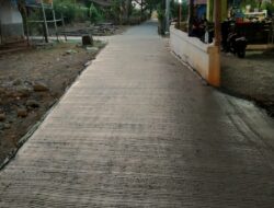 Gunakan Dana Desa, Kades Mulyasari Bangun Jalan Konstruksi Cor