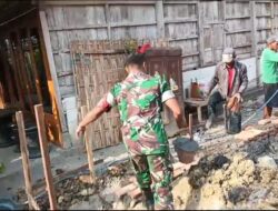 Babinsa : “Sambatan Gawe Umah” Tradisi Turun-Temurun Wujud Gotong Royong