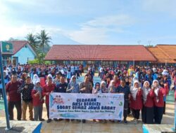Kapolsek Sindangwangi Aktif Dukung Gerakan Aksi Bergizi untuk Cegah Anemia dan Stunting di SMP Negeri 1 Sindangwangi