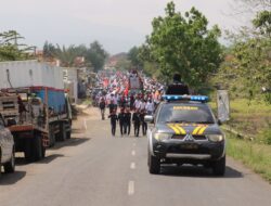 Polres Majalengka Terus Kawal Aksi Unjuk Rasa Elemen Buruh untuk Menjaga Kondusifitas