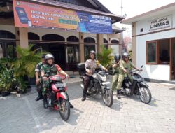 Jelang Pemilu Babinsa, Babinkamtibmas dan Linmas Patroli Wilayah