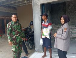 Polwan Bhabinkamtibmas Polsek Sukahaji Gencar Sambangi Penyalur BPNT untuk Mendeteksi Bantuan dan Berikan Pesan Kamtibmas