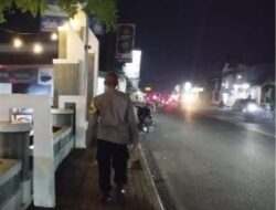 Patroli Jalur Perbatasan, Polsek Jatiwangi Jaga Keamanan Malam Hari