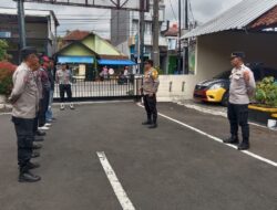 Polsek Cikijing Gelar Apel Kesiapan Pengamanan Kampanye Caleg DPRD Kabupaten Majalengka