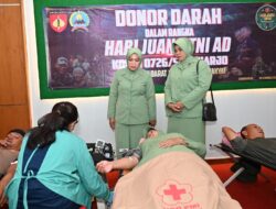 Peringati Hari Juang Kartika TNI AD Ke 78 Kodim 0726/Sukoharjo Gelar Donor Darah