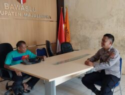 Kanit Samapta Polsek Majalengka Kota Lakukan Patroli Dialogis ke Kantor Bawaslu Kabupaten Majalengka