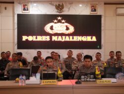 Polres Majalengka Mengikuti Vicon Anev Arahan Kapolda Jabar: Siap Amankan Natal dan Tahun Baru 2023