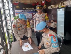 AKP Sarjiyo, SE.MH. Pimpin Pengecekan Kehadiran Personil Ops Lilin Lodaya 2023 di Pos Pam Kota Majalengka