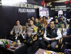 Kapolres Majalengka dan Forkopimda Ikuti Zoom Meeting Pemantauan Kamtibmas Malam Tahun Baru 2024 di Pos Pam GGM Majalengka