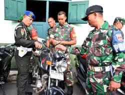 Budayakan Tertib Lalu Lintas dan tekan pelanggaran, Denpom IV/4 Surakarta Periksa Kendaraan Anggota Kodim 0726/Sukoharjo