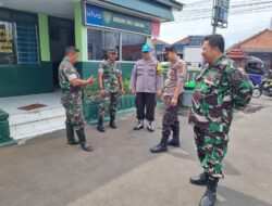 Sinergitas TNI-Polri, Jaga Kekompakan, Personil Polsek Cikijing Sambangi Koramil 1705 Cikijing.