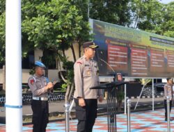 Wakapolres Majalengka, Kompol Bayu Purdantono, S.I.K., M.I.K., Pimpin Apel Pagi di Lapangan Apel