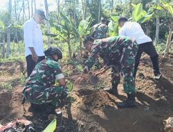 Dukung Penghijauan Diwilayah Binaan, Koramil 1706/Bantarujeg Laksanakan Penanaman Pohon