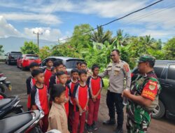 Cintai Generasi Penerus Bangsa, Personil TNI-Polri Di Cikijing Sambangi Anak-anak SD.