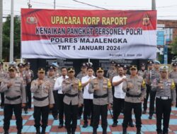 Semangat Baru dari Upacara Kenaikan Pangkat, Kapolres Majalengka Ajak Personel Berprestasi Lebih Tinggi