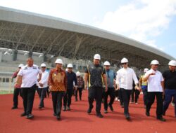 Persiapan PON XXI Aceh-Sumut 2024, Menpora Dito Bareng Menko PMK Tinjau Venue Atletik dan Stadion Utama Sumut