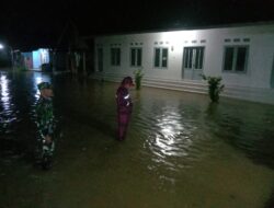 Tanggap Bencana, Anggota Koramil 1717/Kadipaten Datangi Lokasi Banjir