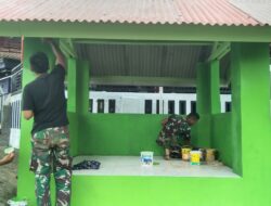 Lanjutkan Bekerja, Satgas TMMD Ke-119 Kodim 0617/Majalengka kebut Pembangunan Pos Kamling