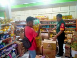 Antisipasi Lonjakan Harga, Babinsa Cek Harga Sembako