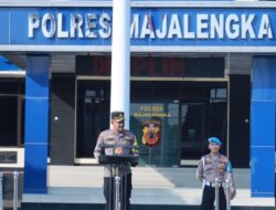 Kabag Ops Polres Majalengka Pimpin Apel Pagi di Lapangan Apel Polres Majalengka
