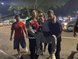 Respon Cepat Polres Majalengka Bantu Korban Laka Lantas di Jalan KH Abdul Halim