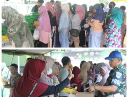 Warga Serbu Bazar Murah Kodim 0617/Majalengka Dalam Rangka Menyambut Hari Raya Idul Fitri 1445 H / 2024 M