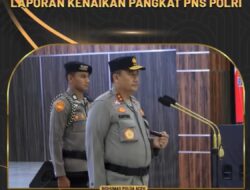 Kapolda Aceh Pimpin Upacara Laporan Kenaikan Pangkat PNS Polri