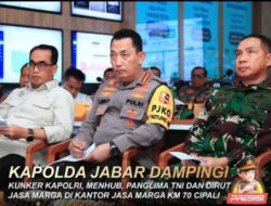 Kapolda Jabar Dampingi Kuker Kapolri, Menhub, Panglima TNI dan Dirut Jasa Marga di Kantor Jasa Marga KM 70 Cipali
