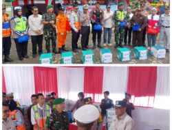 Dandim 0617/Majalengka Sambut Kunjungan Menteri Perhubungan di Pos Pelayanan Mudik Lebaran Rest Area KM 166 Tol Cipali