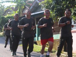 Jaga Kesehatan, Anggota Kodim 0617/Majalengka Laksanakan Olahraga Bersama