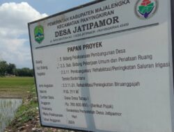 Pemdes Jatipamor Realisasikan Dana Desa Tahap 1 tahun 2024, Untuk Pekerjaan Rehabiltasi Peningkatan Saluran Irigasi Tersier di Blok Biruanggajah